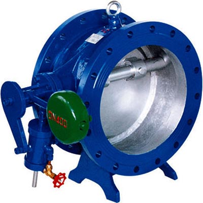 Tilting Disc Check Valve with Counterweight Arm & Cylinder, Cast iron, Ductile iron, WCB
